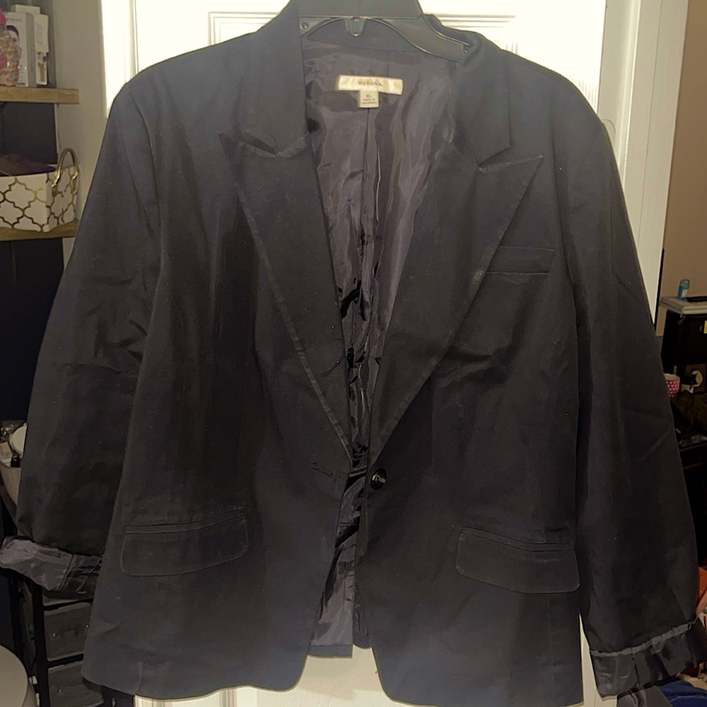 Merona Black Blazer- Women- Size XL- Great Condition